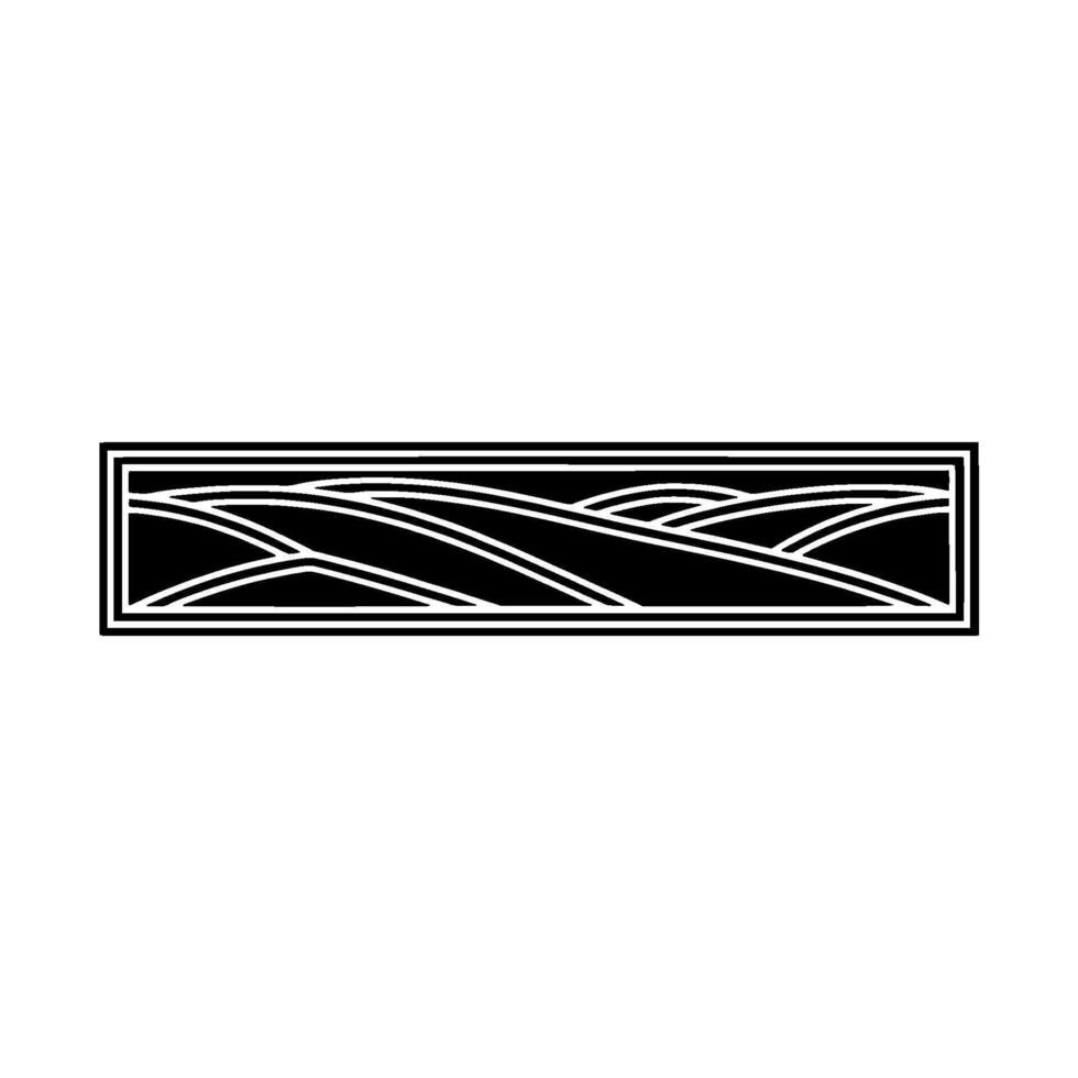 Geometric Wave Landscape, Minimalist vector