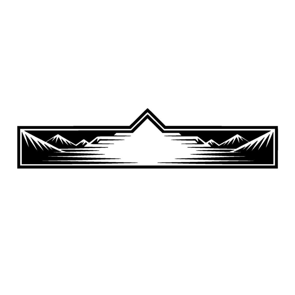 Monumental Peaks, Serene Horizon - Minimalist Landscape vector