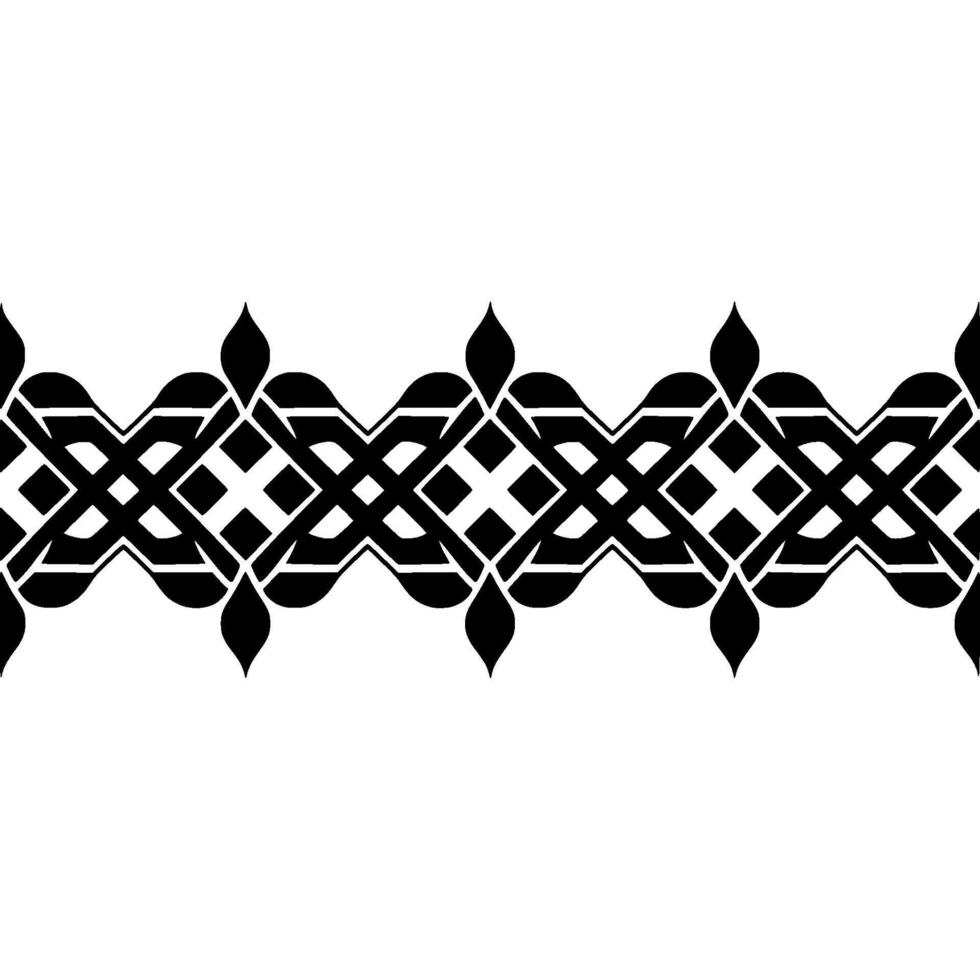 Intricate Celtic Border, Geometric Pattern, Vintage, Interlaced vector