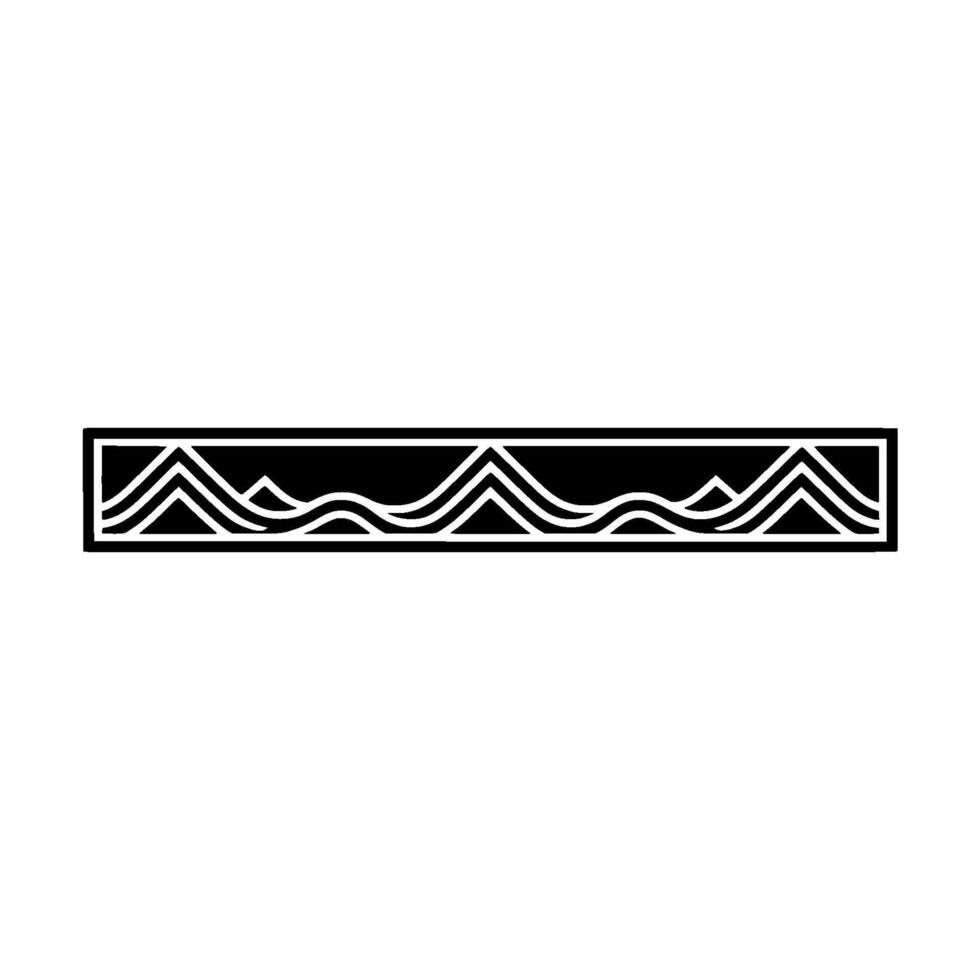 Geometric Wave Horizon, Minimalist, Abstract vector