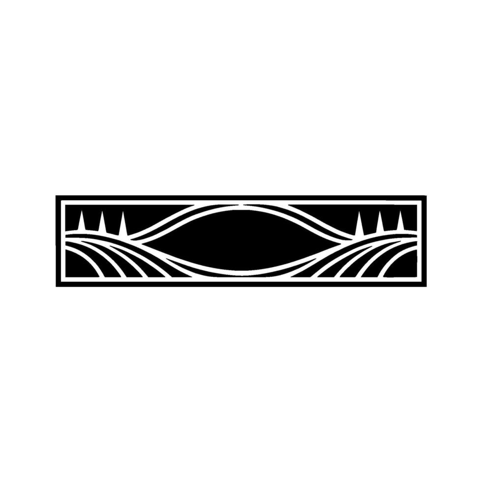 Geometric Wave Border, Art Deco Style - Minimalism vector