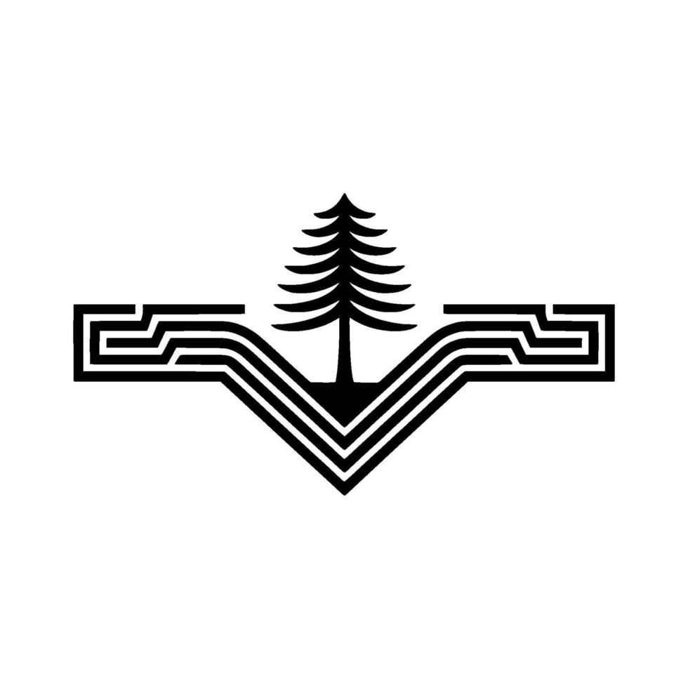 Geometric Pine Symbolic Ascent Linear Depth vector