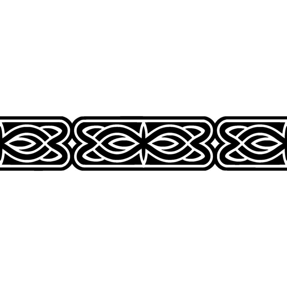 Celtic Knot Border, Repeating Pattern, Vintage vector
