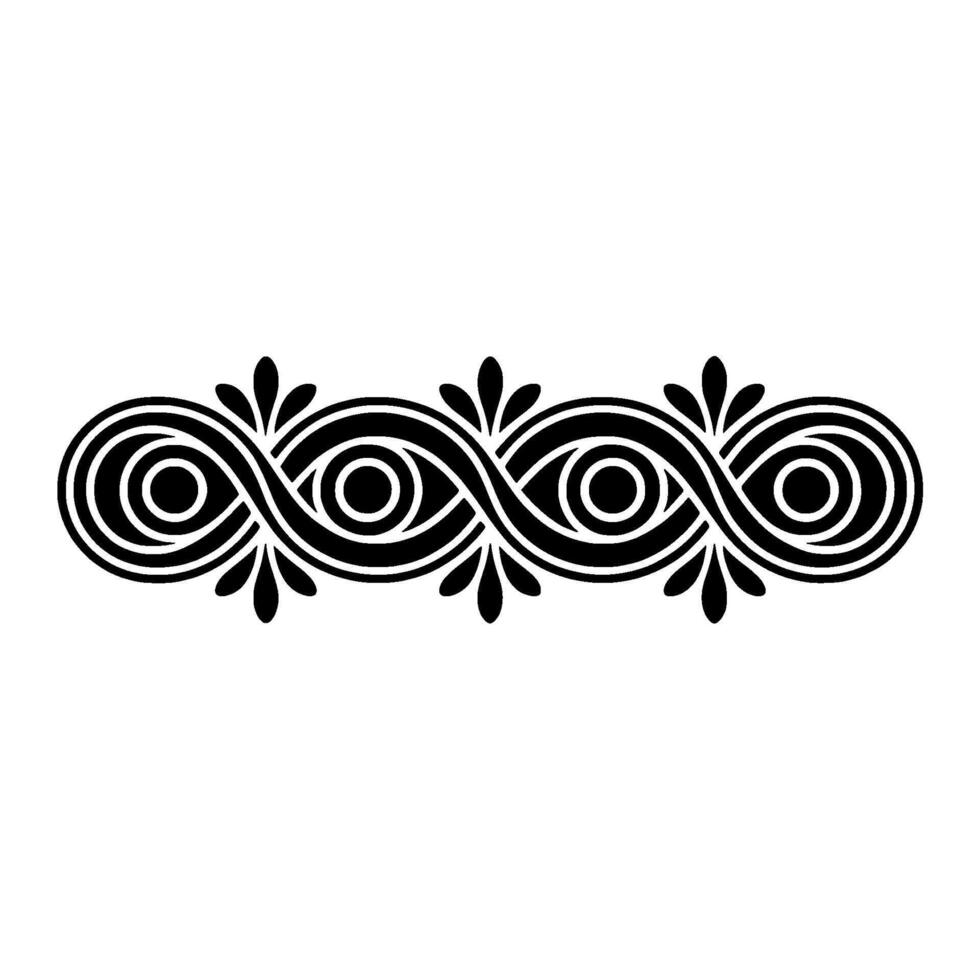 Elegant Swirl Border, Vintage Decorative Element, Pattern vector