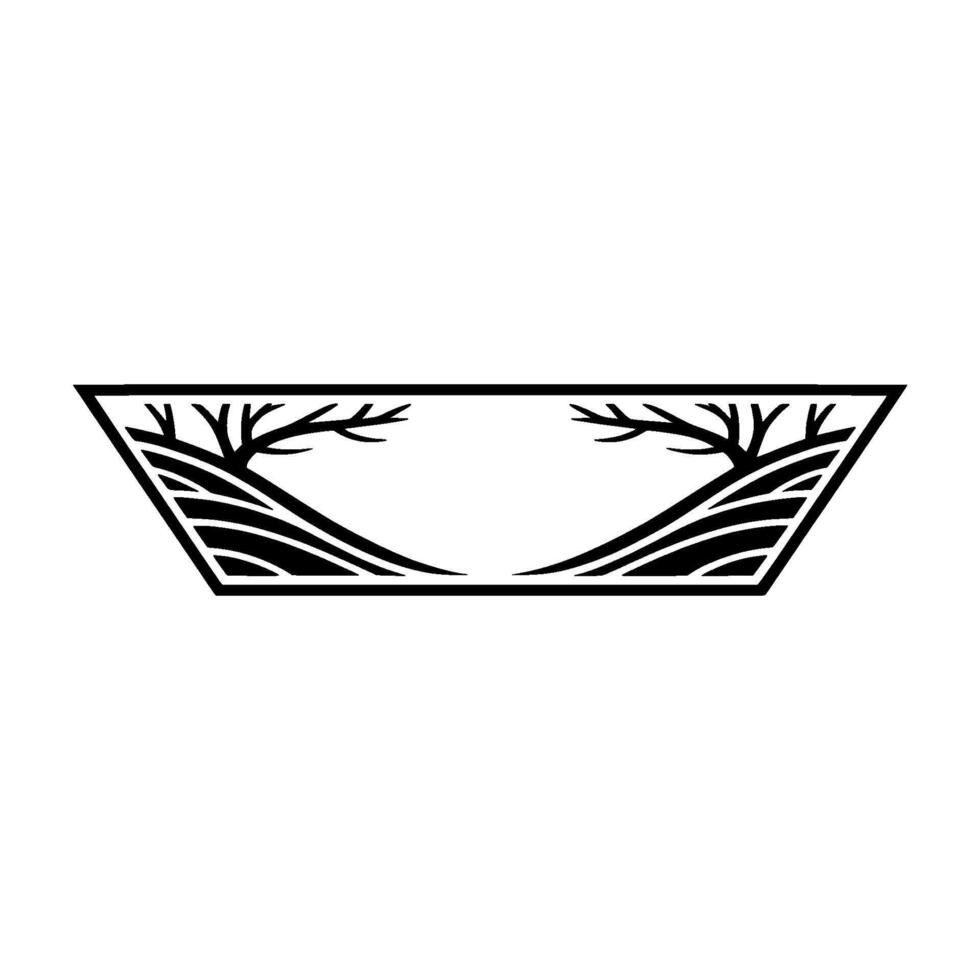 Geometric Landscape Silhouette, Minimalist, Triangle vector