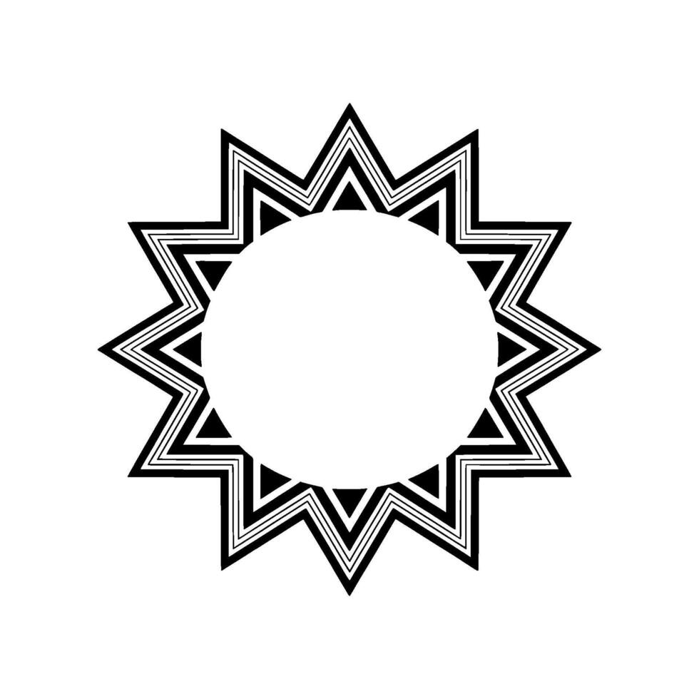 Geometric Sunburst, Minimalist , Circular Symmetry, Sun vector