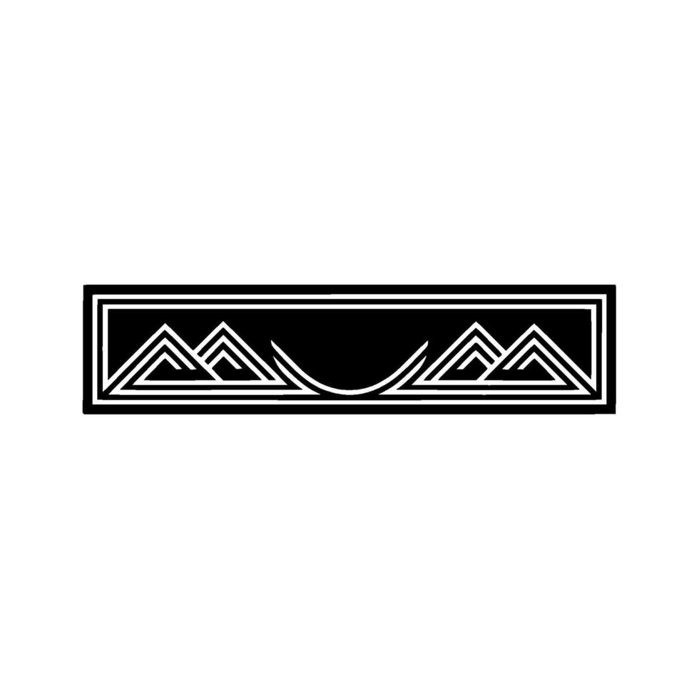Geometric Mountainscape, Minimalist vector