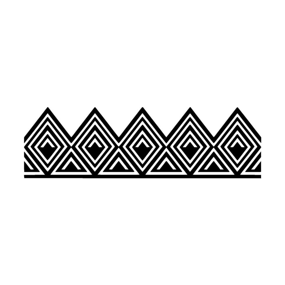 Geometric Deco Border, Minimalist Pattern, Stylized - Triangle vector