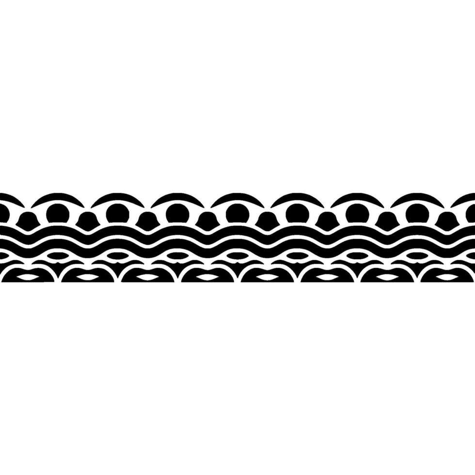 Minimalist Wave Border, Geometric Pattern, Serene vector