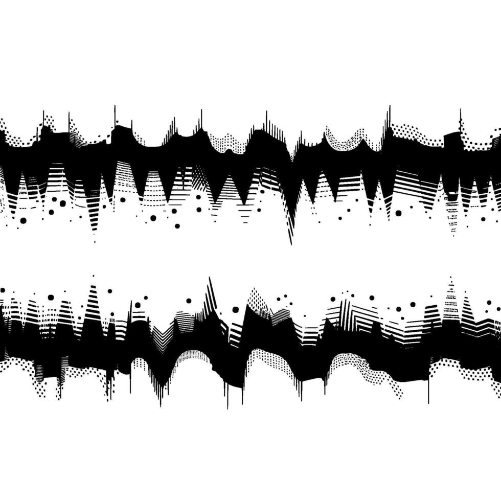Abstract Waveform, Dynamic Texture, Minimalist vector