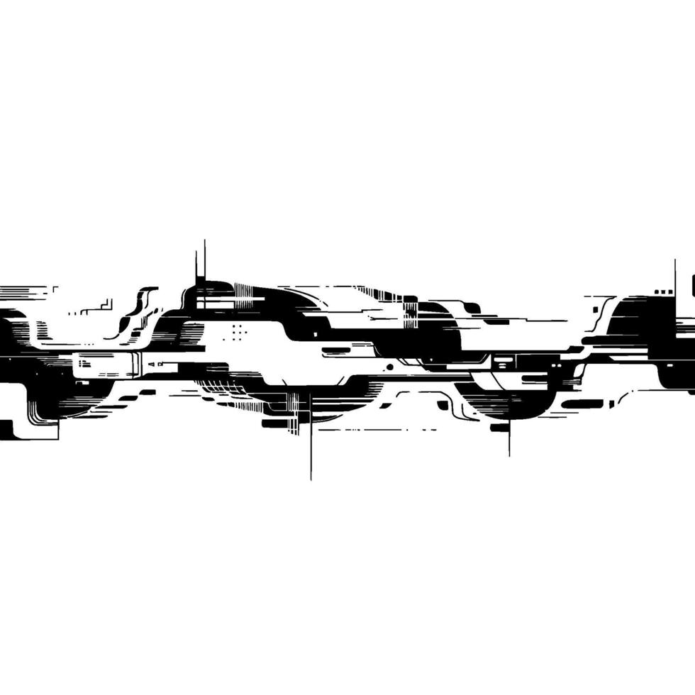 Minimalist Futuristic Vessel, Geometric vector