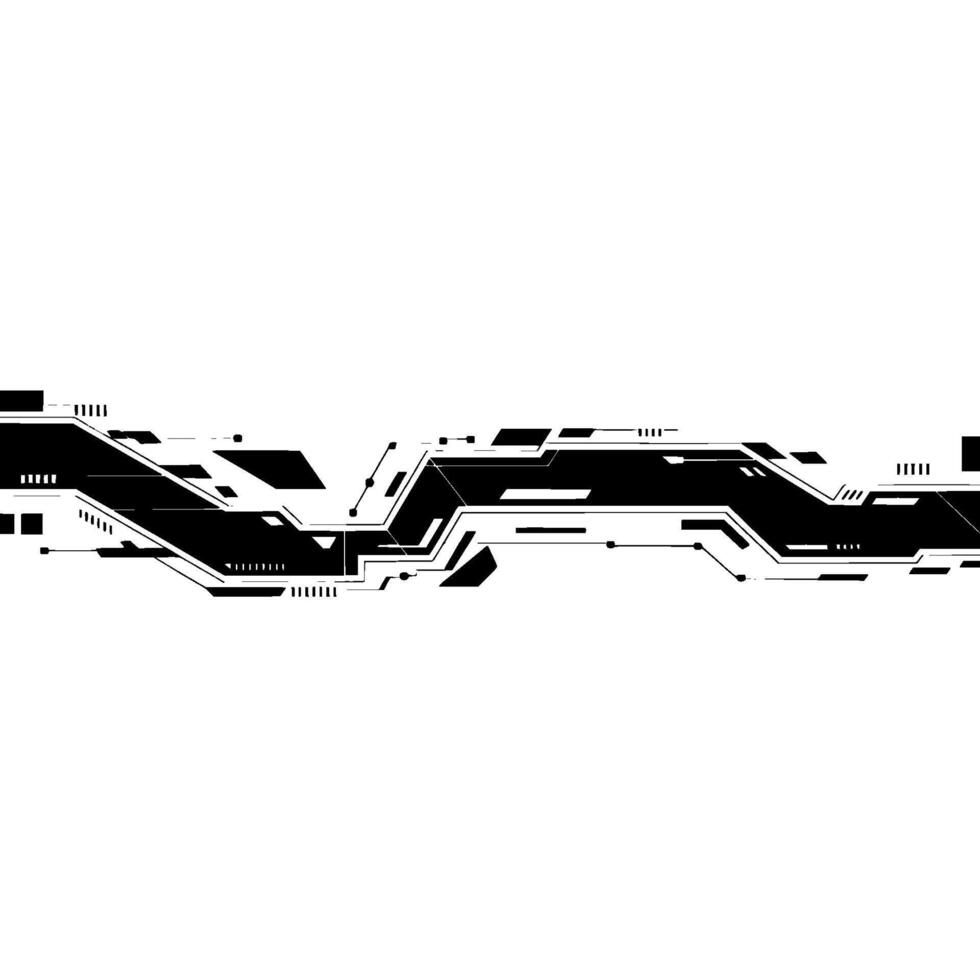 Geometric Circuit Pathway, Minimalist vector