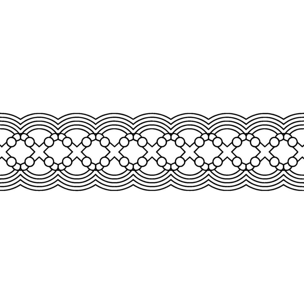 Intricate Wave Border, Vintage Pattern, Elegant vector