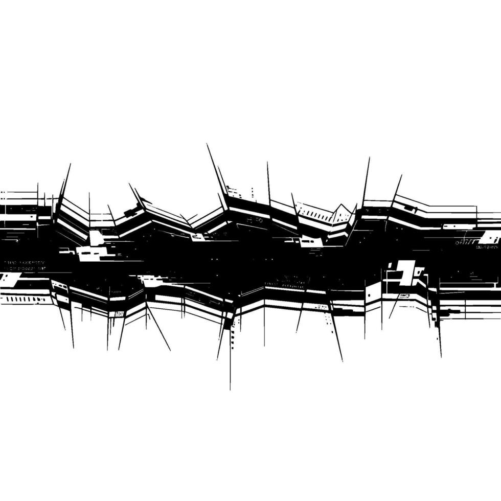 Geometric Data Stream, Abstract Technology, Minimalist vector