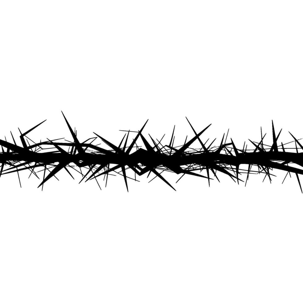 Abstract Thorn Crown, Minimalist Texture, Dark Silhouette vector