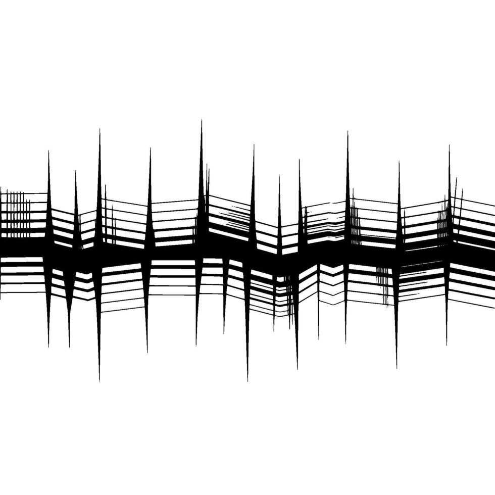 Abstract Soundwave, Dynamic Tension, Minimalist vector