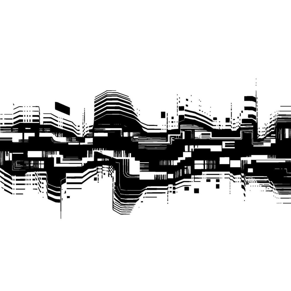 Abstract Cityscape - Linear Echoes of Urban Geometry vector
