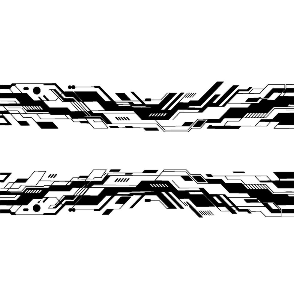 Abstract Circuitry, Dynamic Tech Border, Modern Digital vector