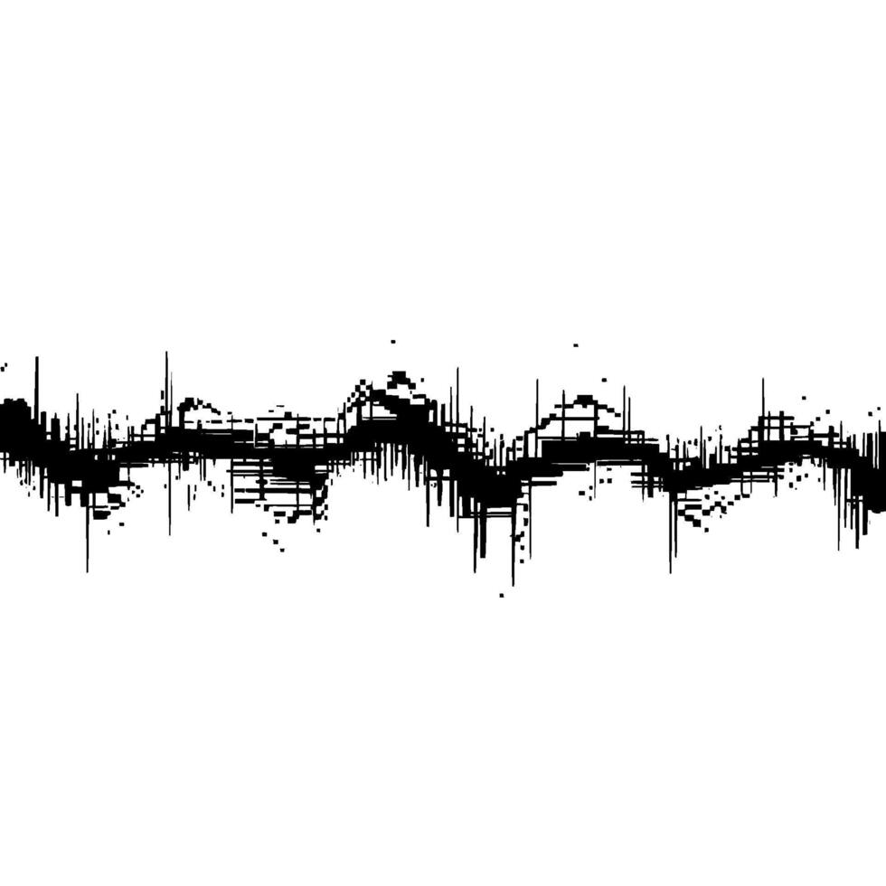 Abstract Waveform, Minimalist Soundscape, Digital Texture vector
