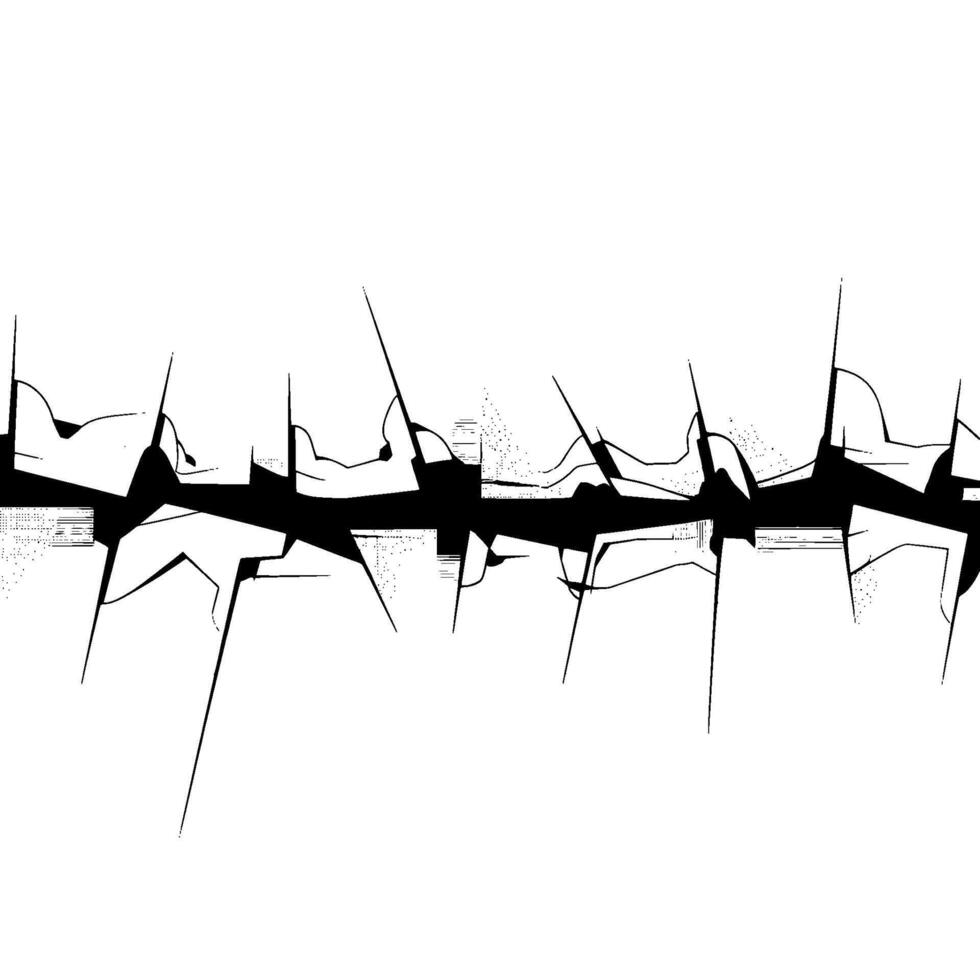 Fractured Lineage Abstract Geometric Divide vector