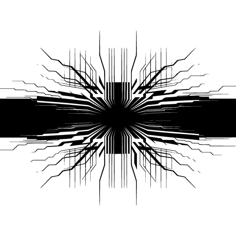Fractured Circuitry, Digital Bloom vector