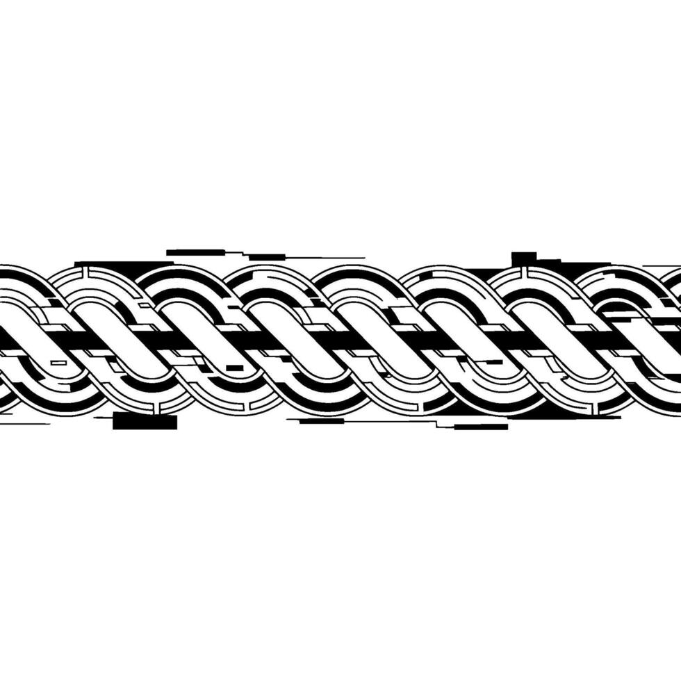 Abstract Chain, Geometric Rhythm, Minimalist vector