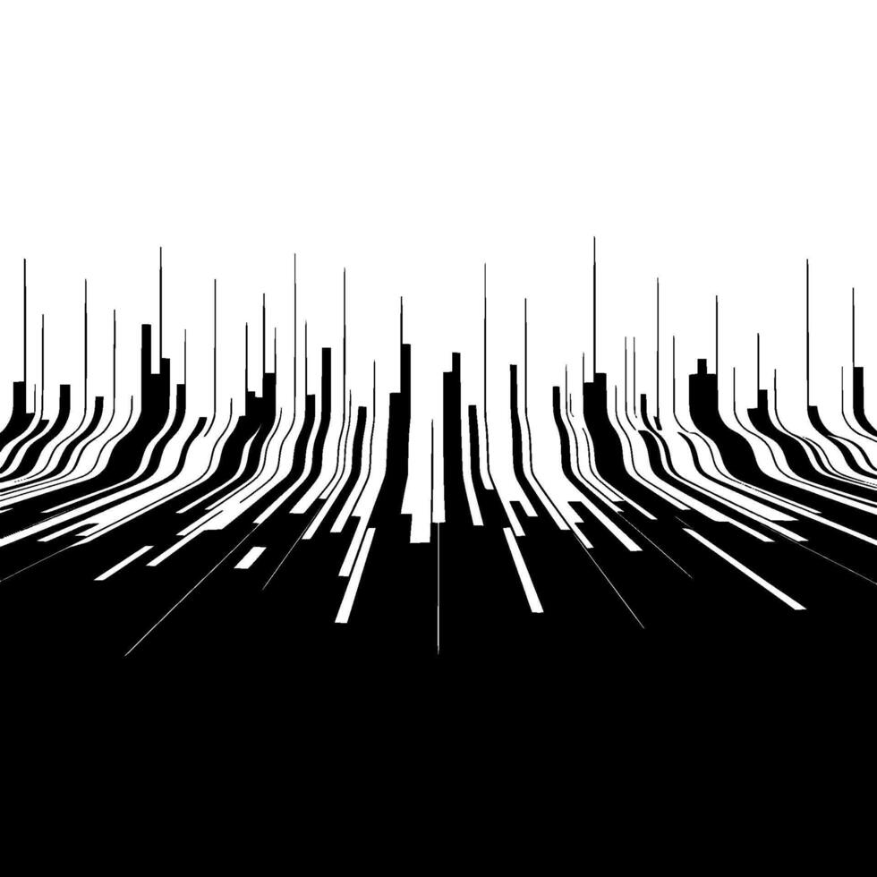 Abstract Cityscape - Dynamic Lines, Minimalist Contrast vector