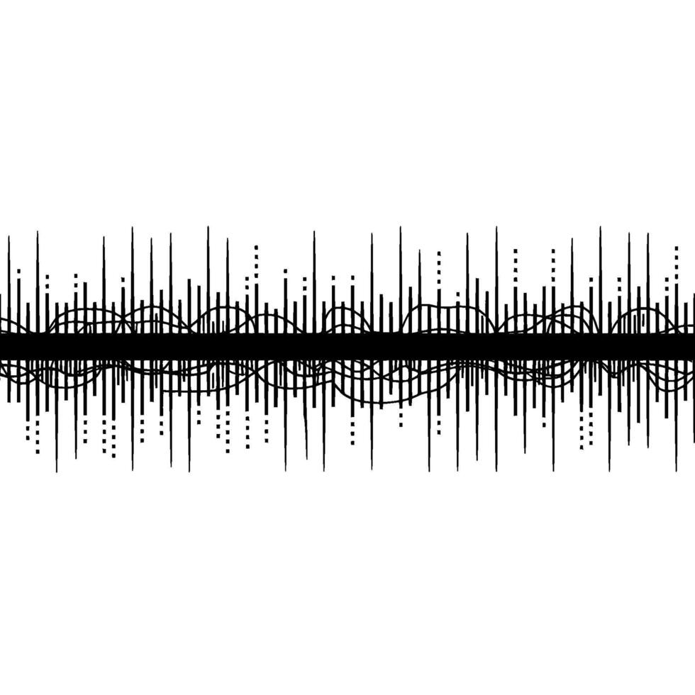 Abstract Sonic Wave, Minimalist Rhythm, Digital Texture vector