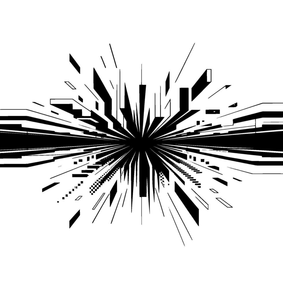 Geometric Burst Abstract Radial Explosion vector
