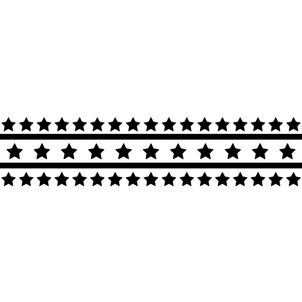 Layered Star Border, Minimalist , Geometric Pattern vector
