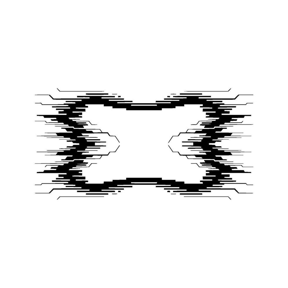 Digital Fracture, Abstract Circuitry, Glitch Effect vector