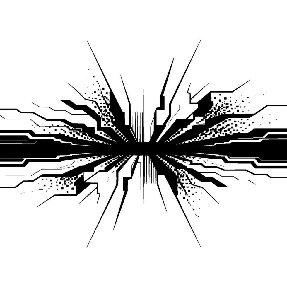 Fractured Circuitry Digital Breakdown, Abstract Energy vector