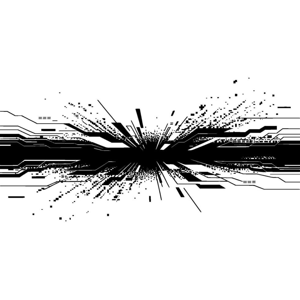 Digital Burst Abstract Fragmentation vector