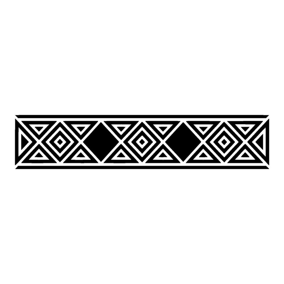 Geometric Deco Border, Black White, Stylized Ornamentation, Ornament vector