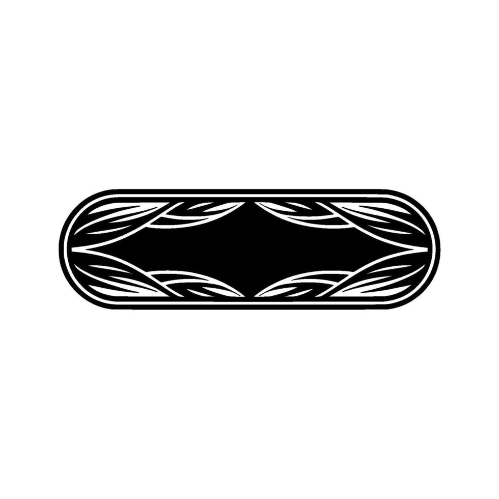 Geometric Abstract Ribbon, Vintage Style, Minimalist vector