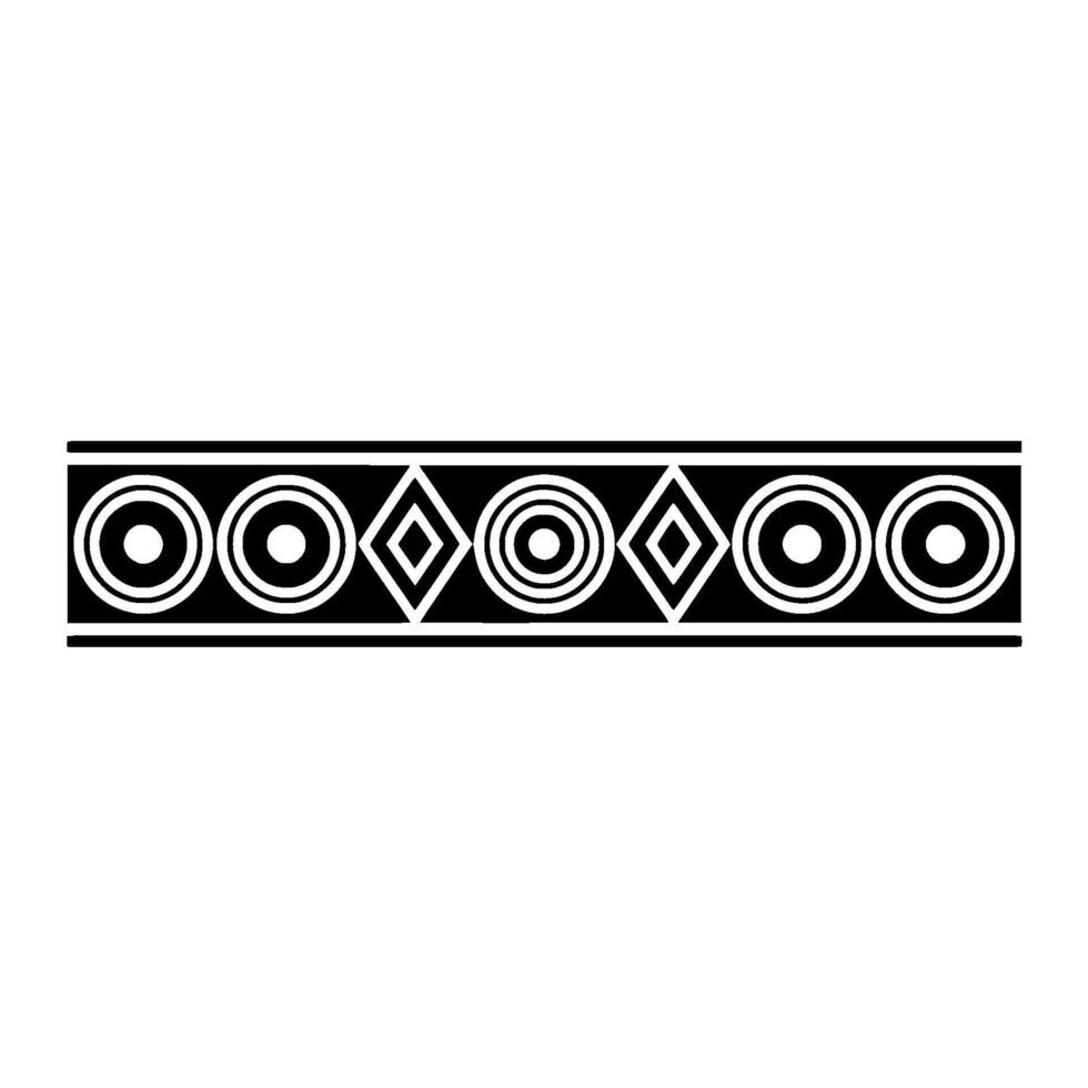 Geometric Tribal Border, Minimalist - Circular vector