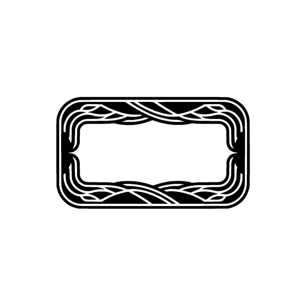 Art Deco Frame, Elegant Border, Vintage , Minimalist Style, Ornamentation vector