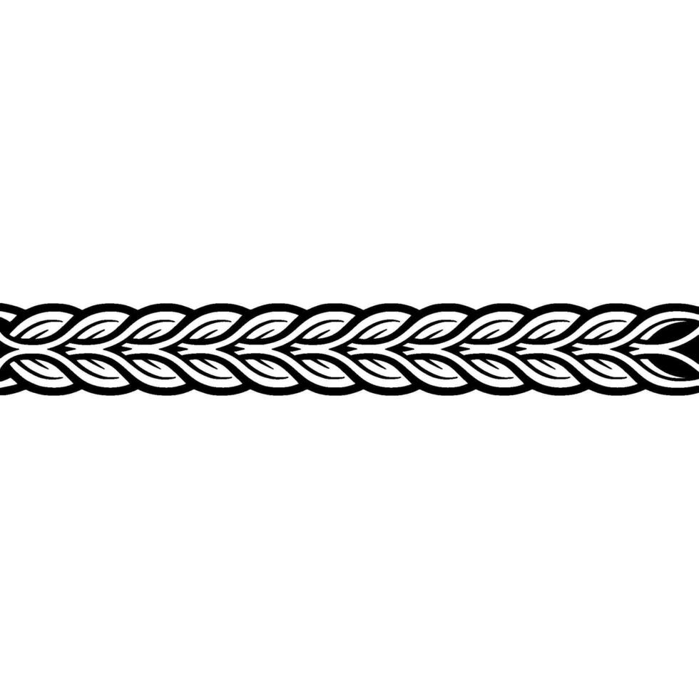 Intricate Rope Border, Minimalist vector