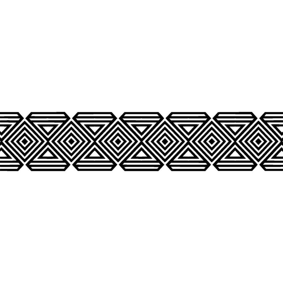 Geometric Deco Border Linear Diamond Pattern vector