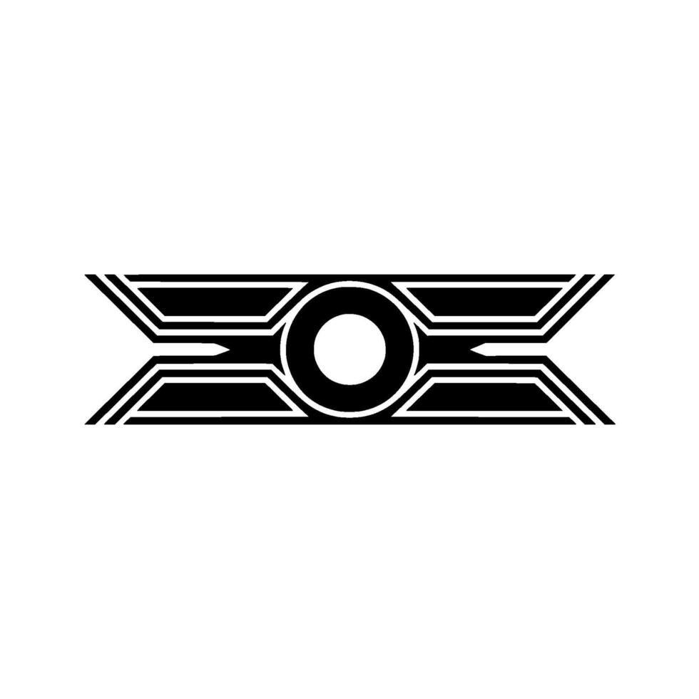 Geometric Eye Emblem, Retro Futuristic vector