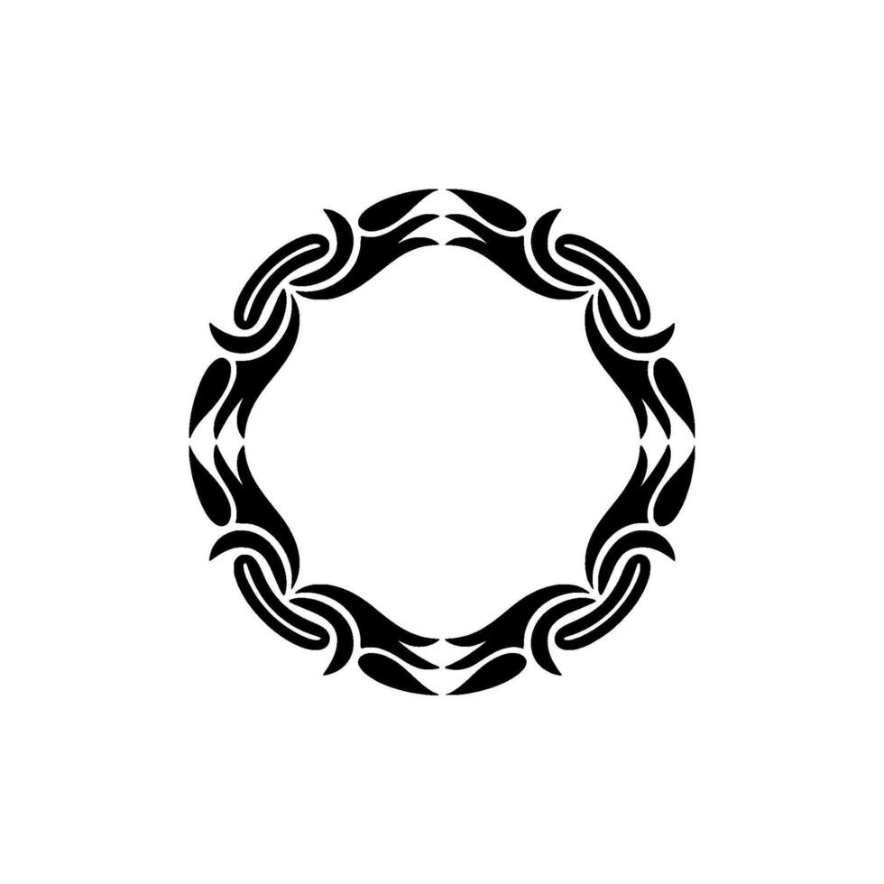 Intricate Tribal Border, Minimalist , Circular Motif vector