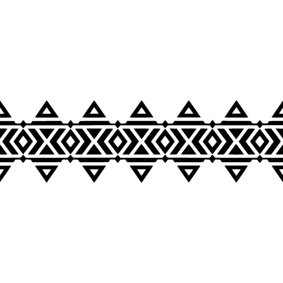 Geometric Tribal Border, Minimalist, alternate version 114 vector
