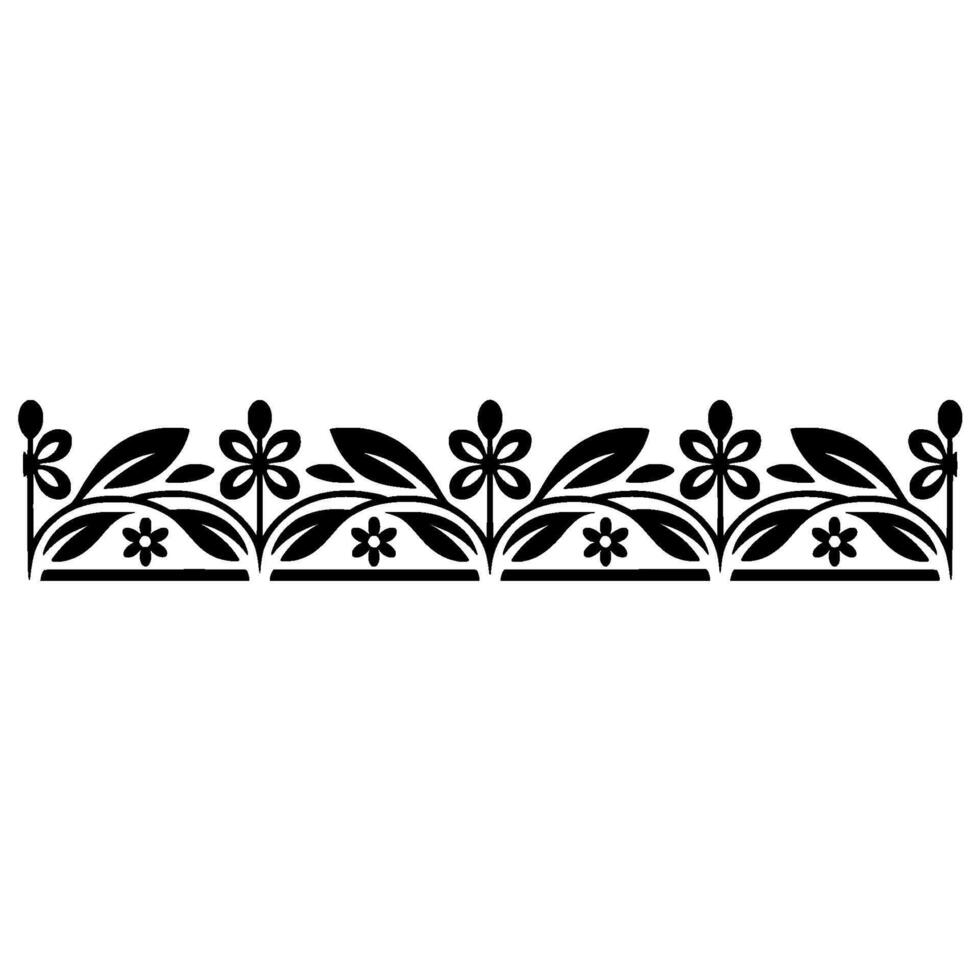 Elegant Floral Border, Vintage , Decorative Element, alternate version 367 vector