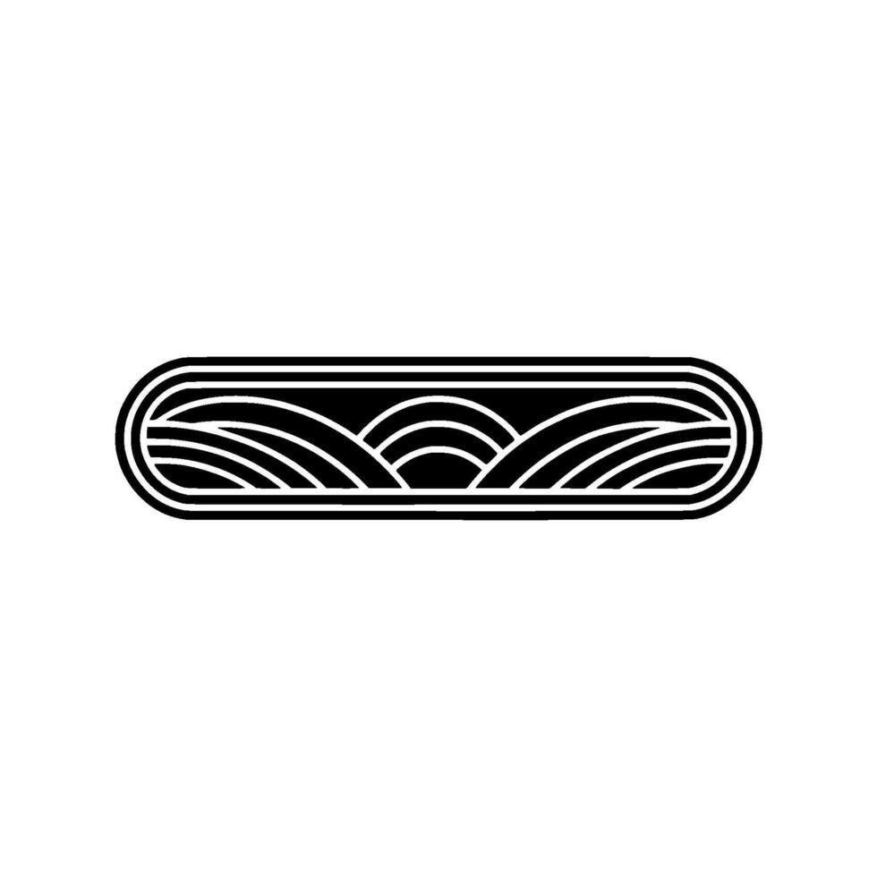 Minimalist Wave Crest Emblem, Tranquil Horizon vector