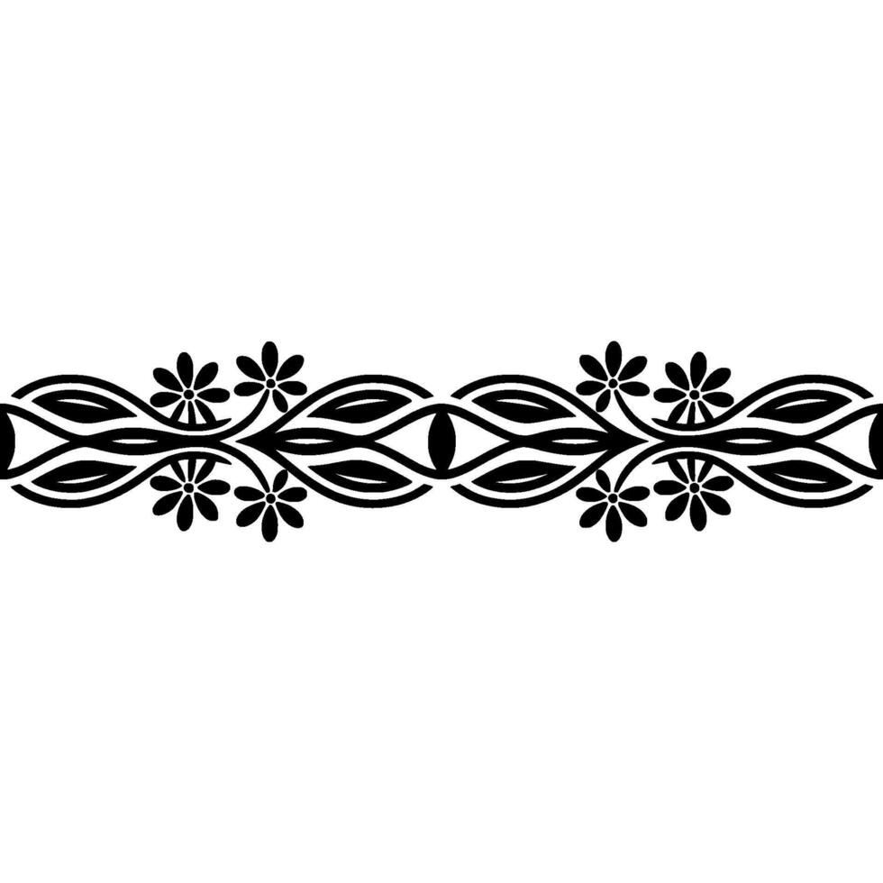 Elegant Floral Border, Vintage , Decorative Element, alternate version 368 vector