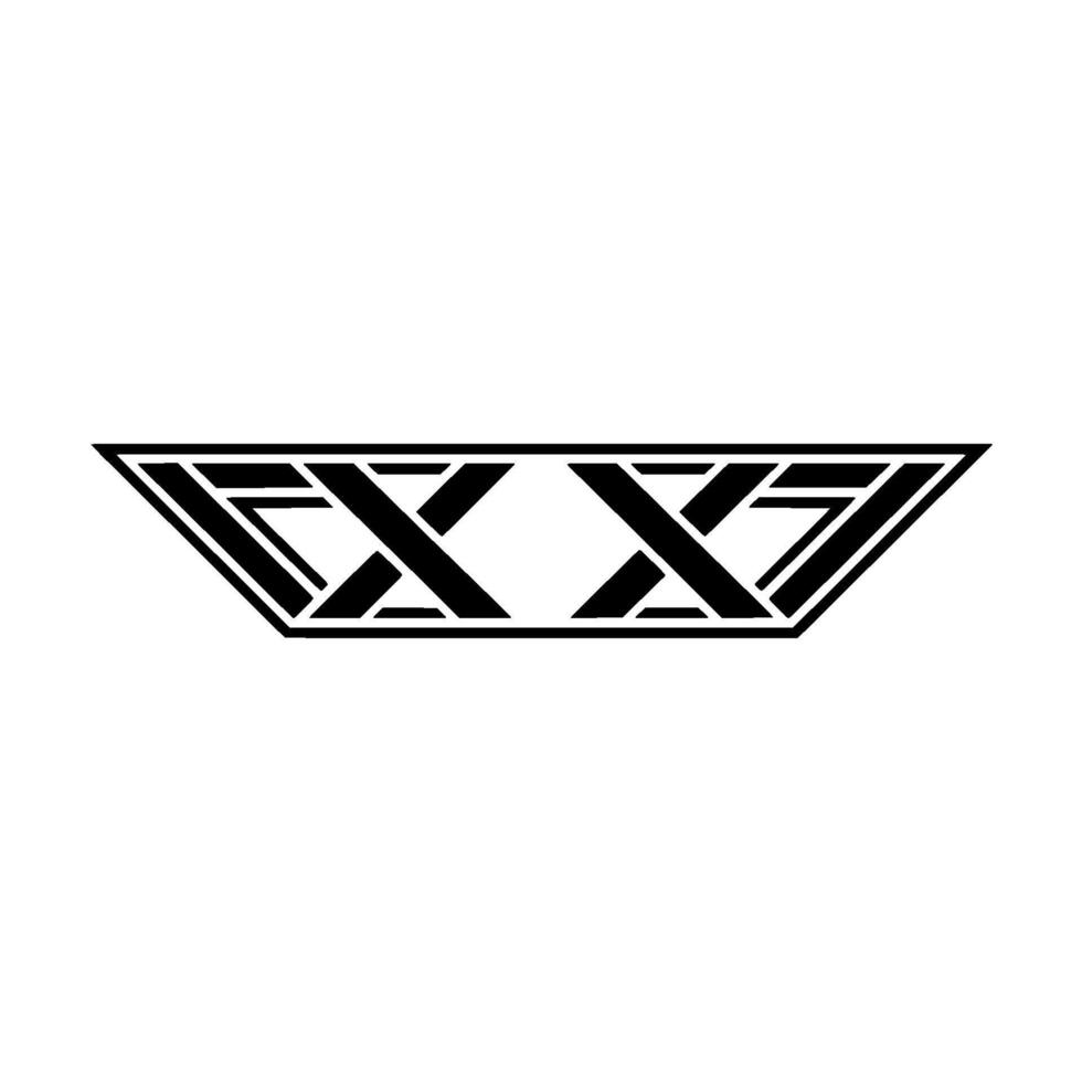 Geometric X Symbol, Minimalist , Abstract vector