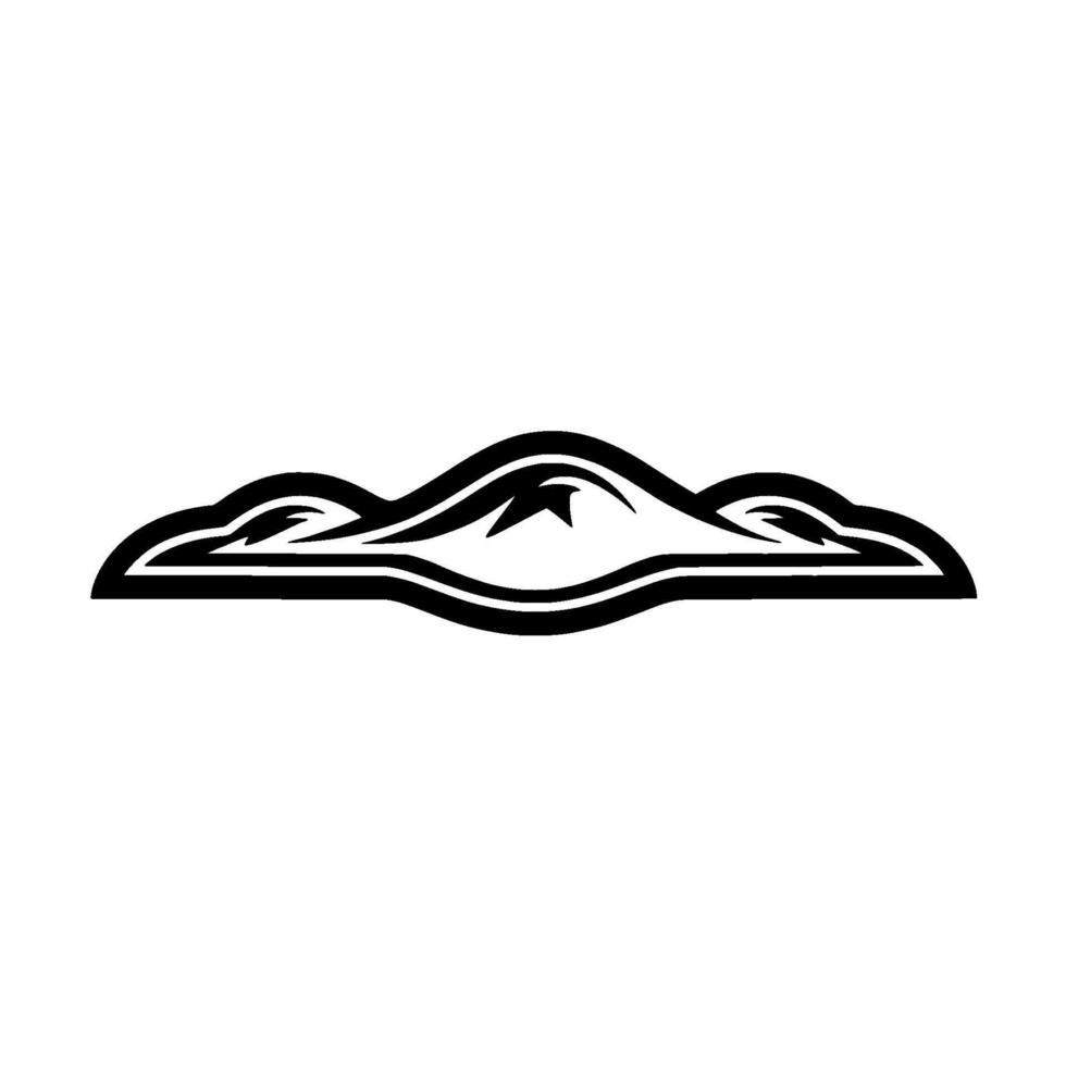 Minimalist Mountain Silhouette, Serene Landscape vector