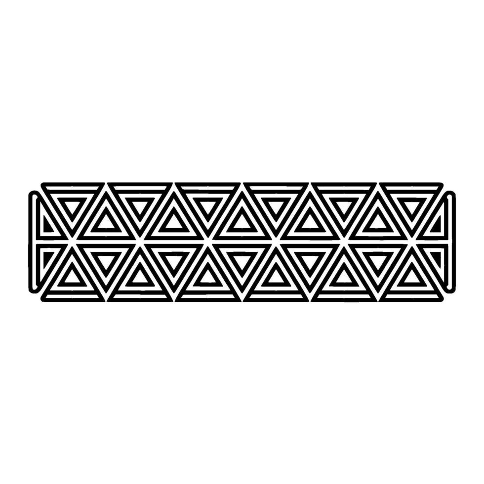 Geometric Deco Border, Repeating Triangle Pattern - Triangles vector
