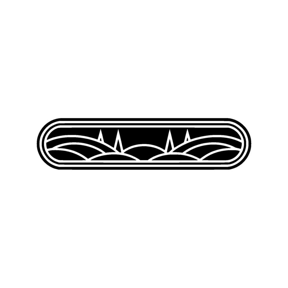 Minimalist Landscape Emblem, Scenic Horizon vector