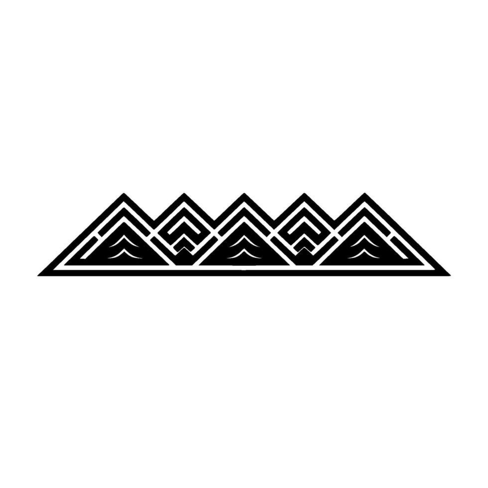 Geometric Mountain Range, Minimalist, Pattern vector